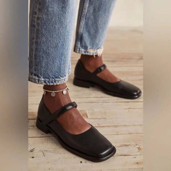 Vagabond Shoes - VAGABOND Shoemakers Brittie Shoes Womens 8 38 Black Leather Mary Jane Flats